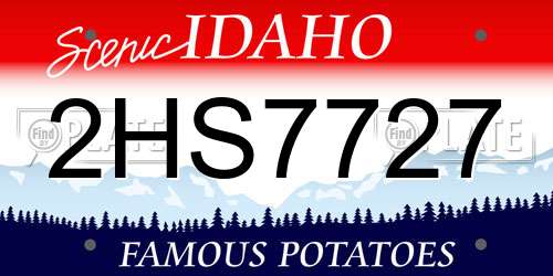 2HS7727 Idaho License Plate