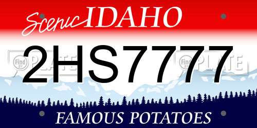 2HS7777 Idaho License Plate