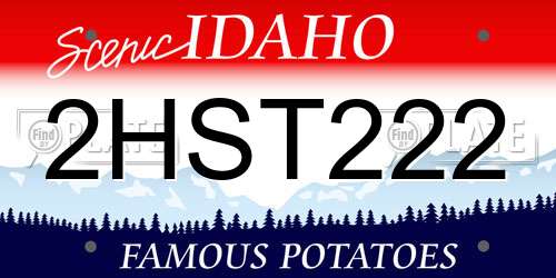 2HST222 Idaho License Plate