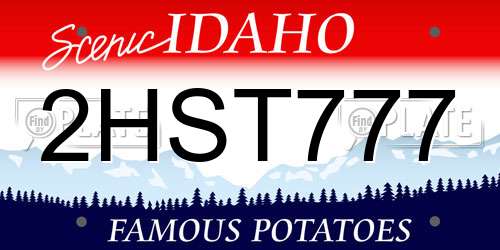 2HST777 Idaho License Plate