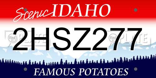 2HSZ277 Idaho License Plate
