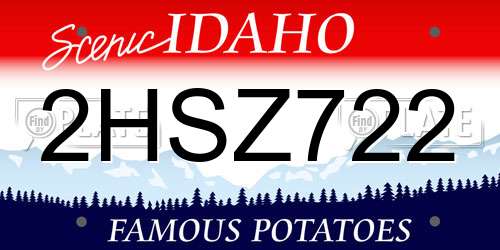 2HSZ722 Idaho License Plate