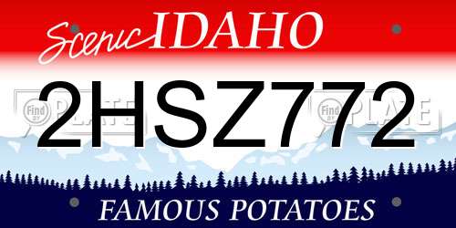 2HSZ772 Idaho License Plate