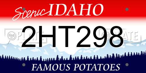 2HT298 Idaho License Plate
