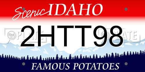 2HTT98 Idaho License Plate