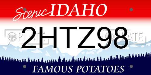 2HTZ98 Idaho License Plate