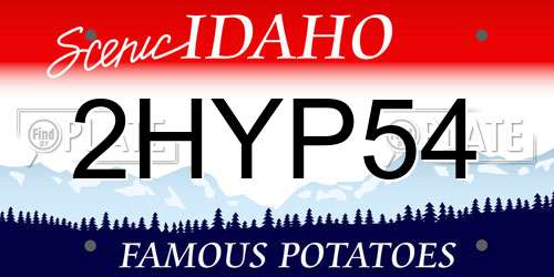 2HYP54 Idaho License Plate
