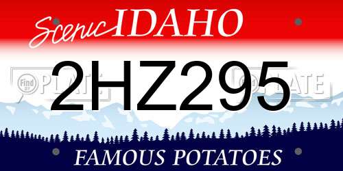 2HZ295 Idaho License Plate