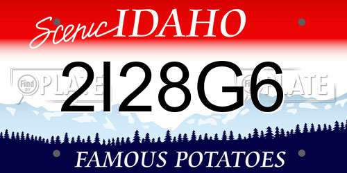 2I28G6 Idaho License Plate