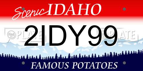 2IDY99 Idaho License Plate