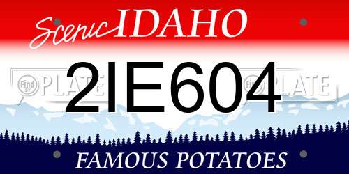 2IE604 Idaho License Plate