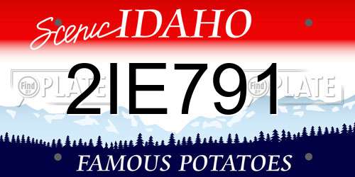 2IE791 Idaho License Plate