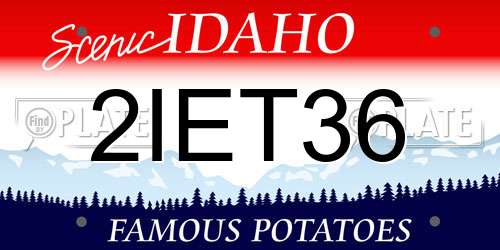 2IET36 Idaho License Plate