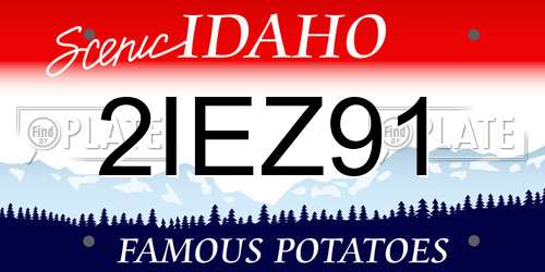 2IEZ91 Idaho License Plate