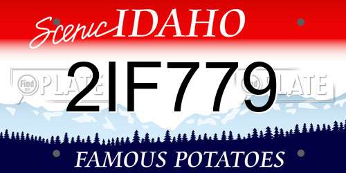 2IF779 Idaho License Plate