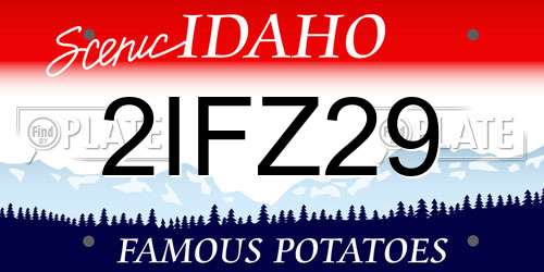 2IFZ29 Idaho License Plate