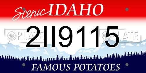 2II9115 Idaho License Plate