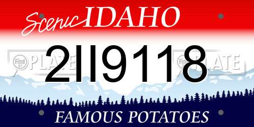2II9118 Idaho License Plate