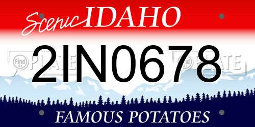 2IN0678 Idaho License Plate