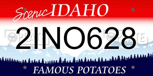 2INO628 Idaho License Plate