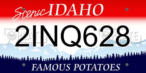 2INQ628 Idaho License Plate