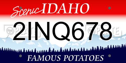 2INQ678 Idaho License Plate