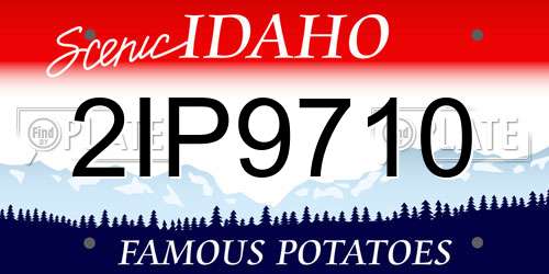 2IP9710 Idaho License Plate