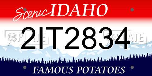2IT2834 Idaho License Plate