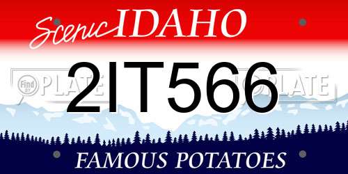 2IT566 Idaho License Plate