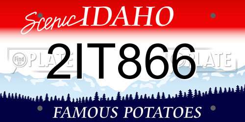 2IT866 Idaho License Plate