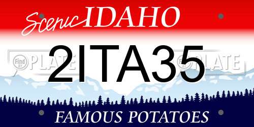 2ITA35 Idaho License Plate