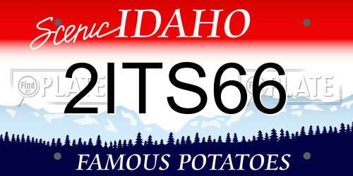 2ITS66 Idaho License Plate
