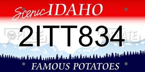 2ITT834 Idaho License Plate