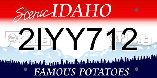 2IYY712 Idaho License Plate