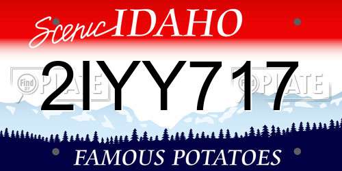 2IYY717 Idaho License Plate