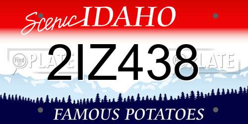 2IZ438 Idaho License Plate