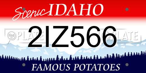 2IZ566 Idaho License Plate