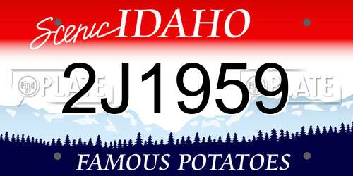 2J1959 Idaho License Plate