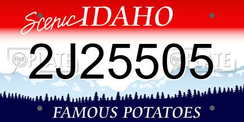 2J25505 Idaho License Plate
