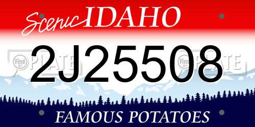 2J25508 Idaho License Plate