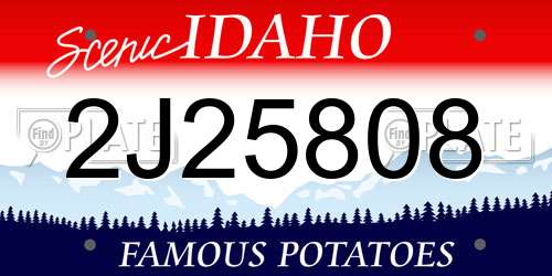 2J25808 Idaho License Plate