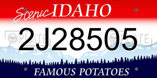 2J28505 Idaho License Plate