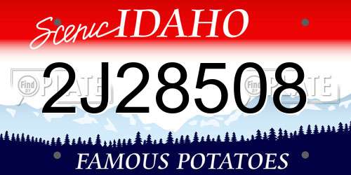 2J28508 Idaho License Plate