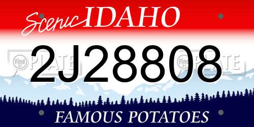2J28808 Idaho License Plate