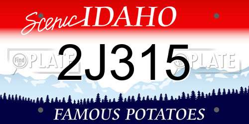 2J315 Idaho License Plate