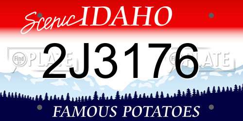 2J3176 Idaho License Plate