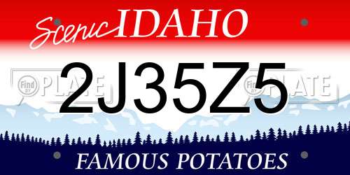 2J35Z5 Idaho License Plate