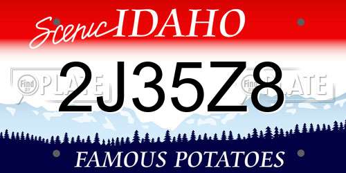 2J35Z8 Idaho License Plate
