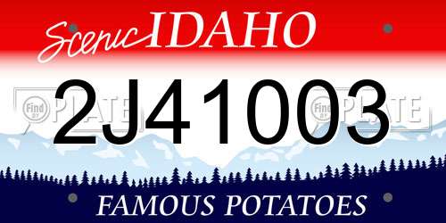 2J41003 Idaho License Plate