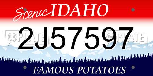 2J57597 Idaho License Plate